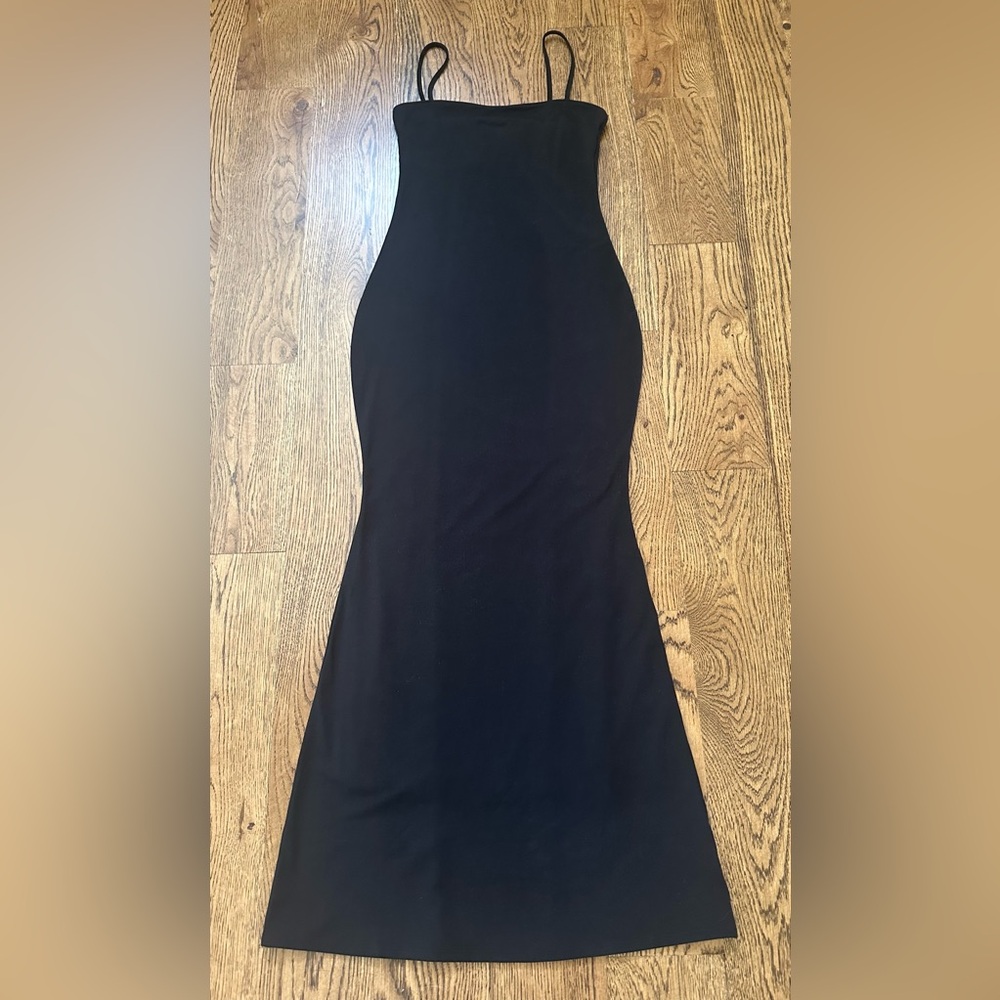 NWT Skin Worldwide Body Stretch Shaping Black Maxi Dress - Picture 4 of 9